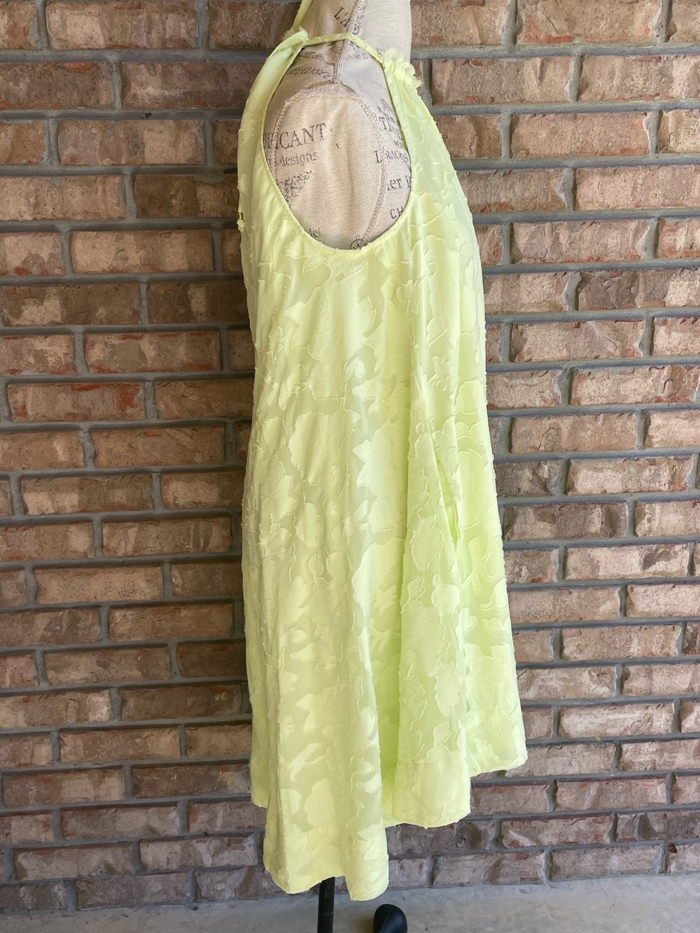 RACHEL Rachel Roy Pale Lime Halter Style Dress. NWT. - Picture 4 of 9
